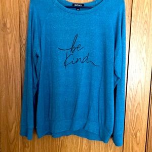 Long sleeved blue sweater
